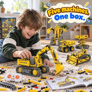 5-in-1 Remote Control Construction Building Block Kit