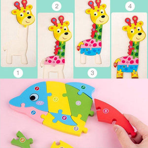 Montessori 3D Animal Shaped Puzzle (Set of 3) – educational toy