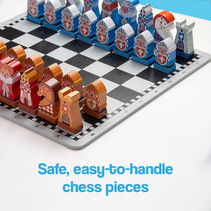 Checkmate Kingdom Educational Chess Set for Kids – gift idea for kids and grandchildren