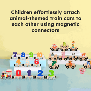 Wooden Animals & Numbers Magnetic Train Set (view 13)