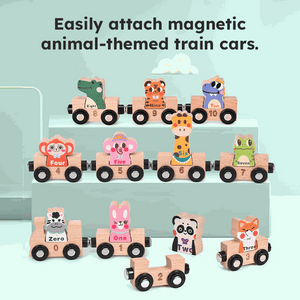 Wooden Animals & Numbers Magnetic Train Set (view 6)