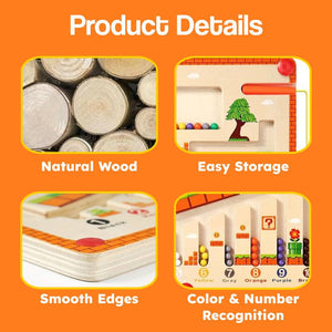 Montessori Magnetic Color and Number Maze – STEM learning toy