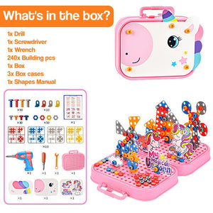 Real Drill N’ Build Toy Maker – screen-free play