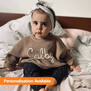 Custom Name Cozy Toddler Sweater – gift idea for new parents and baby showers