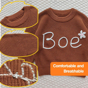 Custom Name Cozy Toddler Sweater (view 4)