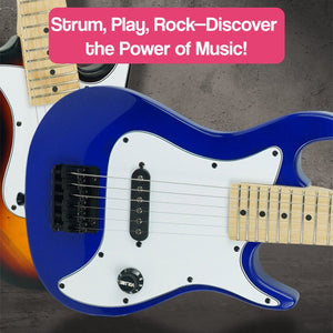 Natural Wood Mini Electric Guitar β for kids ages 5+