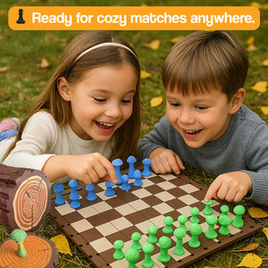 Magnetic Mushroom-Themed Chess Set