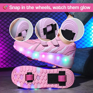 2-in-1 Convertible Skate Shoes – convertible skate shoes with led lights