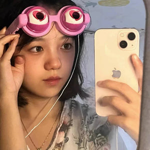 Colorful eye-shaped funny glasses prank toy set for kids aged 7-14
