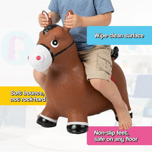 My First Bouncy Pet toddler toy made of thick burst-resistant PVC with easy-grip handles, suitable for ages 1-6.