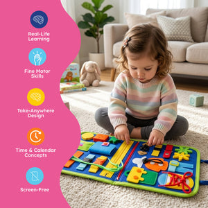Soft Quiet Book with 20+ Activities for Toddlers โ screen-free play