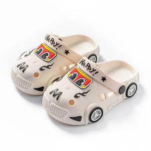 Light-Up Car Cartoon Slip-On Sandals with Closed Toe Anti-Slip Soft Sole (view 5)