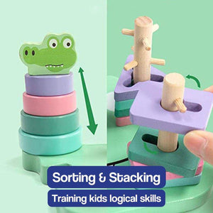 Cute Animal Shape-Pairing Geometric Blocks – gift idea for kids and grandchildren