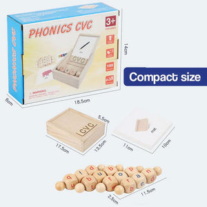 Wooden Rotation CVC Block Letters Teaching Toy (view 8)