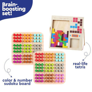 Wooden Sudoku Color and Number Memory Board (view 10)