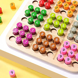 Wooden Sudoku Color and Number Memory Board – gift idea for kids and grandchildren