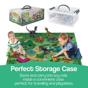 Educational Dinosaur Jungle World Toy Carpet Suitcase Set – gift idea for kids and grandchildren