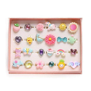 Little Princess Cartoon Ring Set – for kids ages 3+