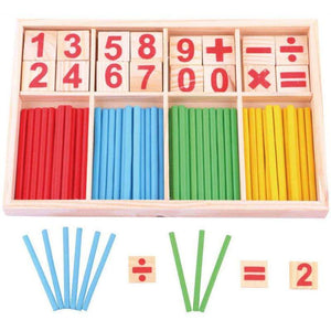 Math Wooden Counting Sticks – for kids ages 1–9
