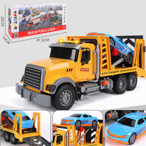 Oversized Timber Transport Toy Truck with Crane