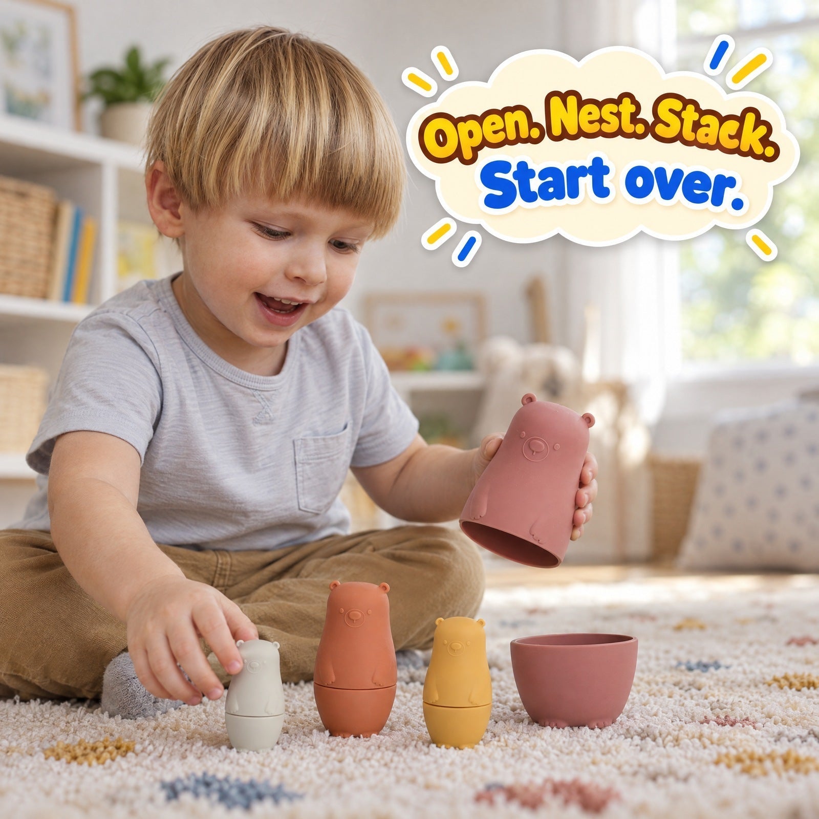 Silicone Nesting Bears
