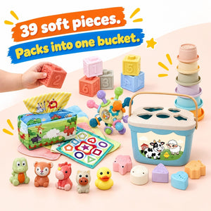 6-in-1 Soft Baby Learning Toy Set