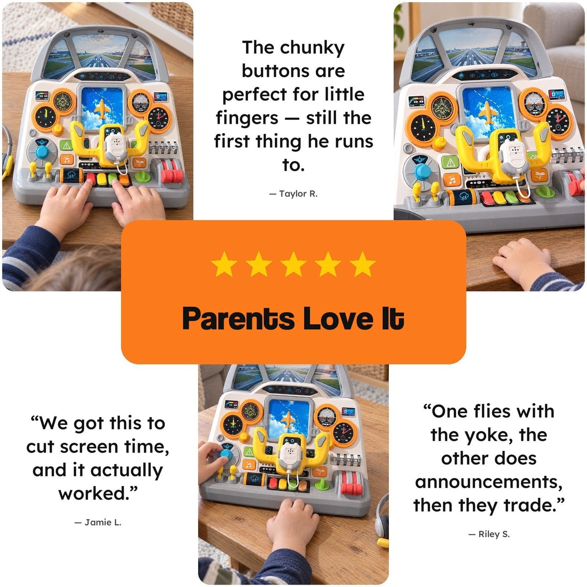 Airplane Cockpit Simulator Playset