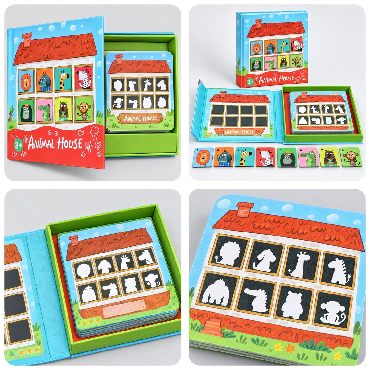 Magnetic Animal House Matching Game