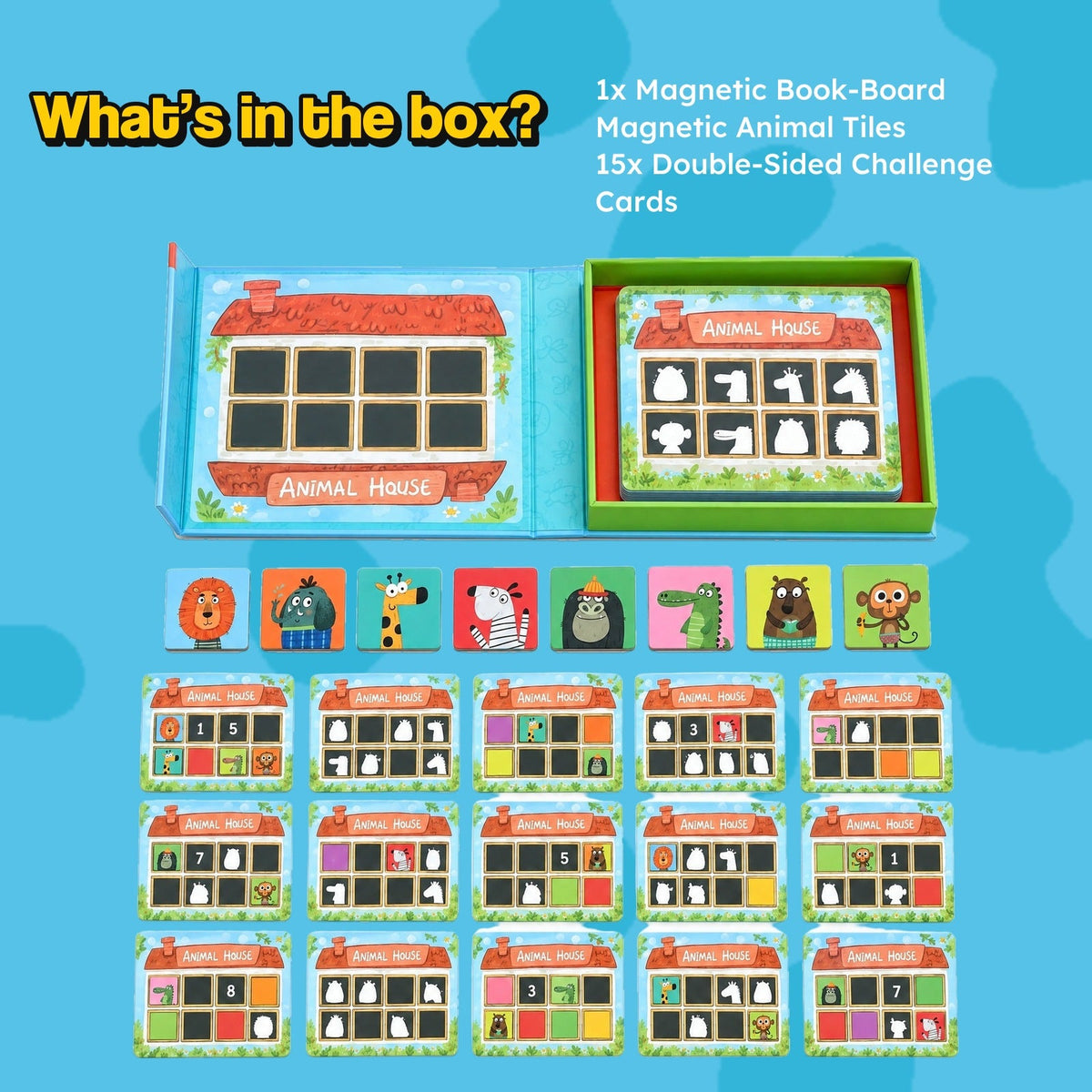 Magnetic Animal House Matching Game