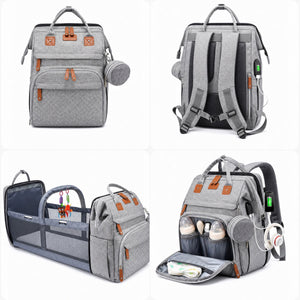 2-in-1 Baby Travel Bed & Diaper Bag Backpack (view 10)