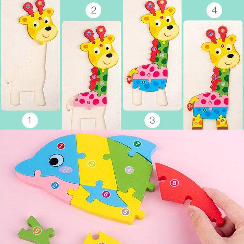 Montessori 3D Animal Shaped Puzzle (Set of 3) – educational toy