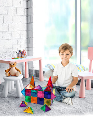 Magnetic Building Tiles Transparent Blocks Toy