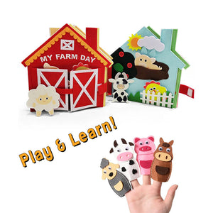 Kids Montessori Interactive Educational My Farm Day Book