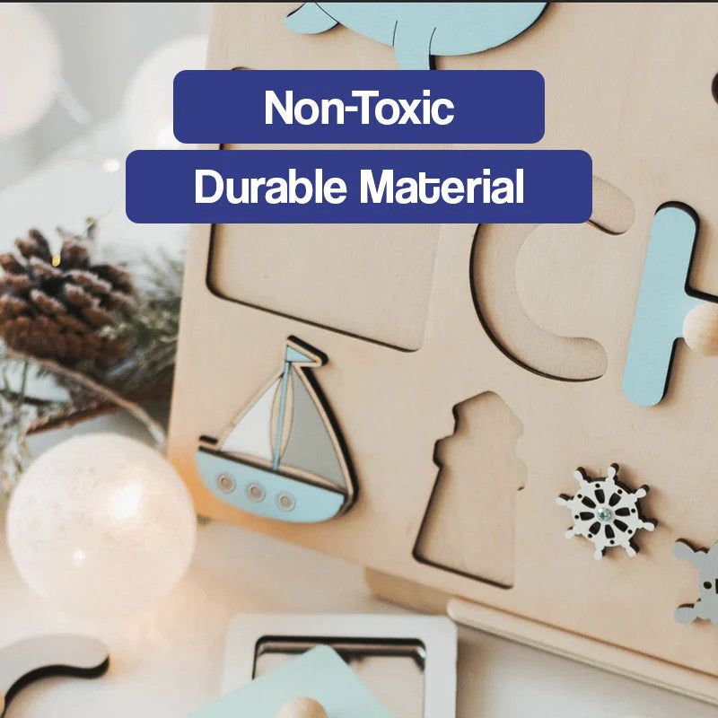 Custom Name Montessori Board wooden puzzle with non-toxic, durable materials for educational play
