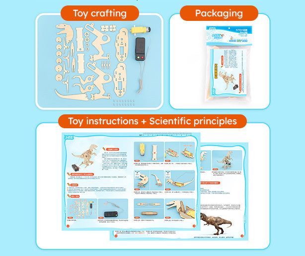 Wooden Dinosaur Assembly STEM Kit