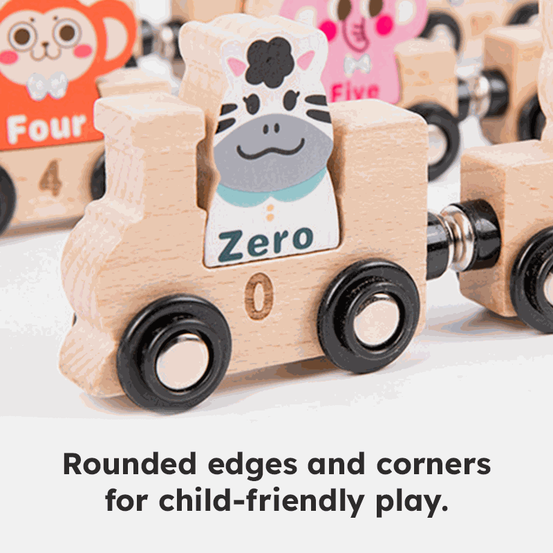 Wooden Animals & Numbers Magnetic Train Set (view 5)