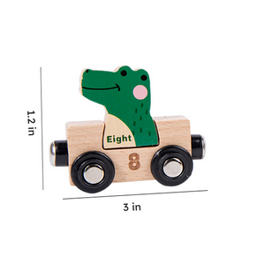 Wooden Animals & Numbers Magnetic Train Set