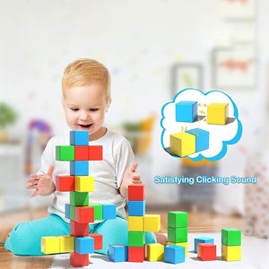 Colorful Magnetic STEM Building Blocks – for kids ages 4+