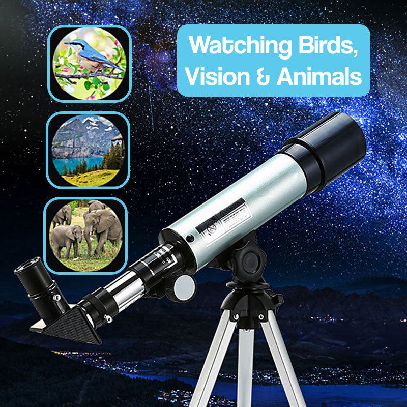 Kids 50mm Refractor Telescope with Case – STEM learning toy