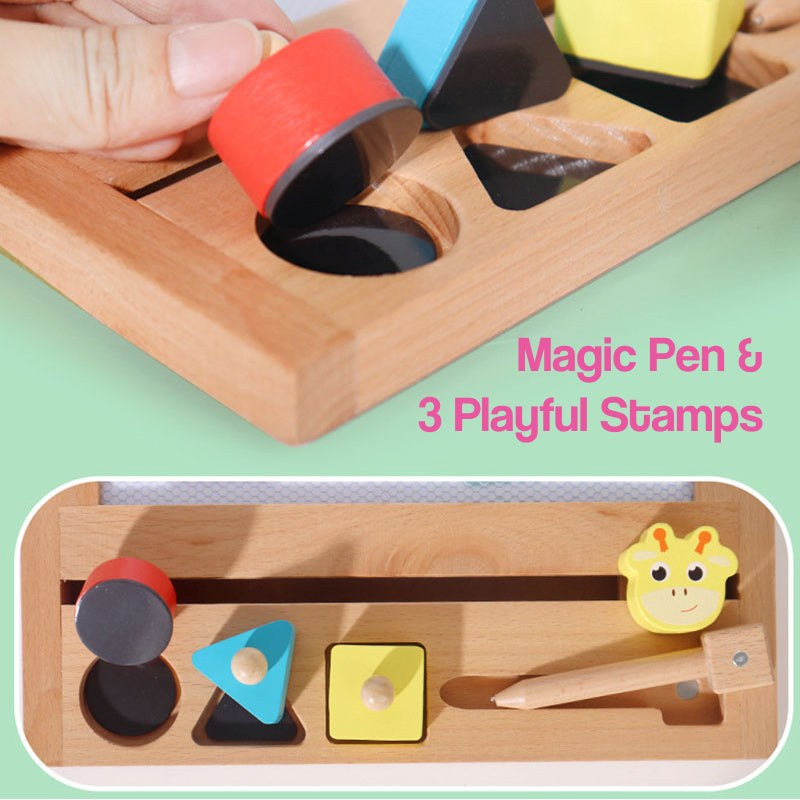Eco-Wooden Magnetic Drawing Board – educational toy