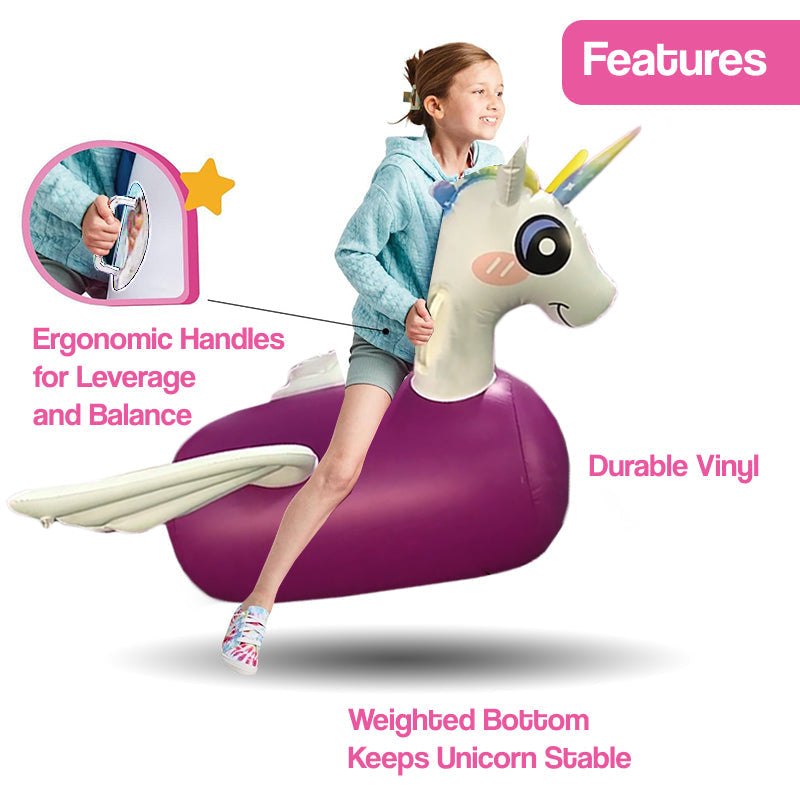 Inflatable Unicorn Ride – ride-on toy