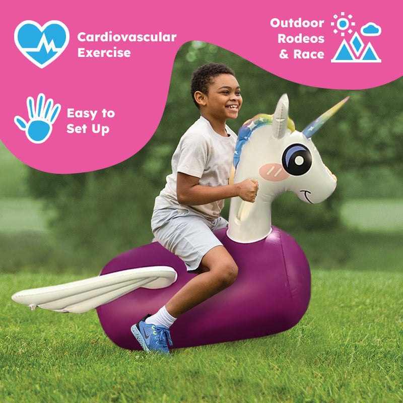Inflatable Unicorn Ride – gift idea for kids and grandchildren