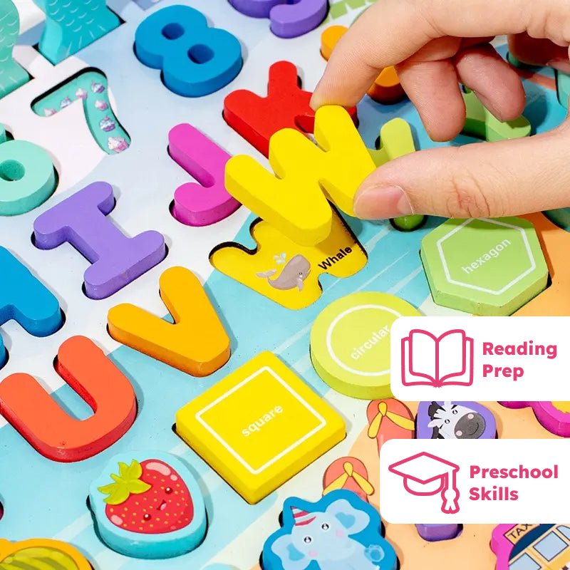 Montessori Letters and Numbers Fishing Board – for active indoor and outdoor play