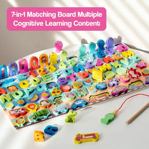 Montessori Letters and Numbers Fishing Board (view 7)
