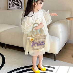 Customizable Straw Bag Bundle – for kids ages 3–9