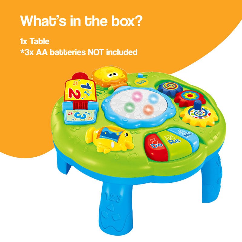 Play & Glow Music Learning Activity Table – educational toy