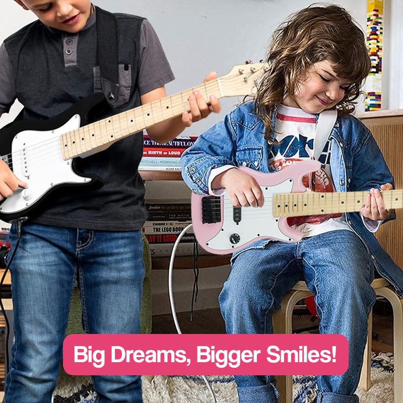 Natural Wood Mini Electric Guitar – electronic learning toy