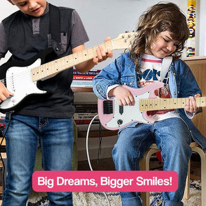 Natural Wood Mini Electric Guitar – electronic learning toy