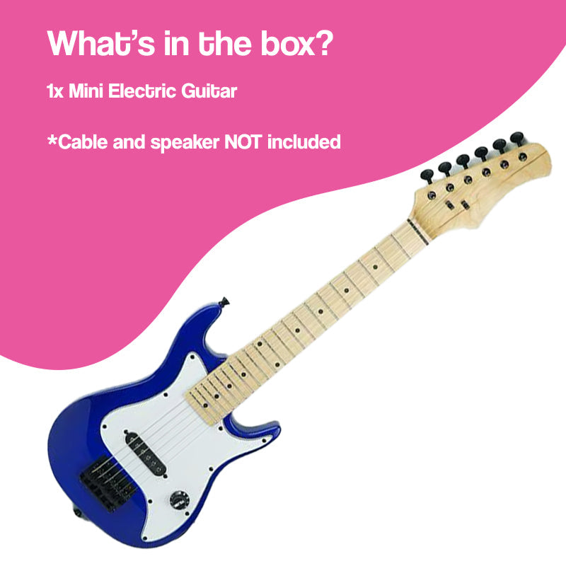 Natural Wood Mini Electric Guitar