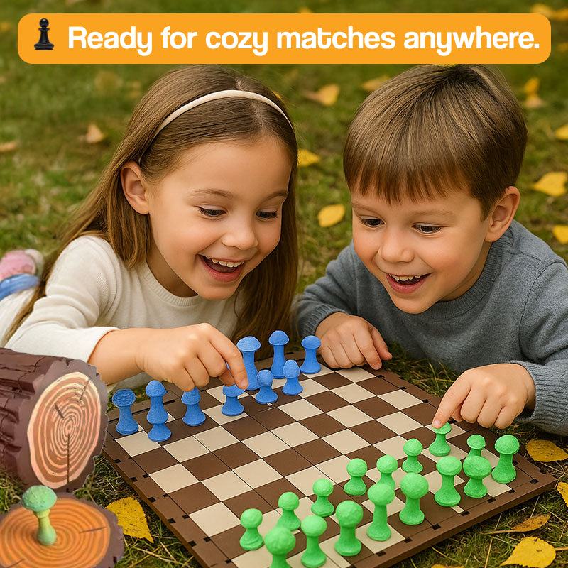 Magnetic Mushroom-Themed Chess Set – educational toy